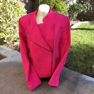 Twiggy London Pink Moto Denim Jacket